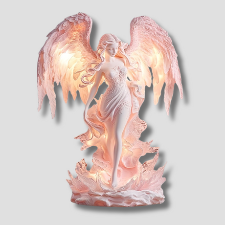 Angel Table Lamp  Winged Figure Art Deco Design - Product showcase