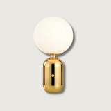 Modern Globe Table Lamp  Polished Gold Base Design - Product showcase