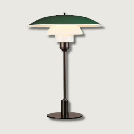 Modern Table Lamp  Three-Tier Glass Shade Design - Product showcase