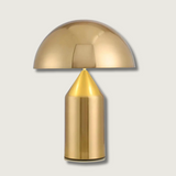 Modern Table Lamp  Dome Shade Brass Finish - Product showcase