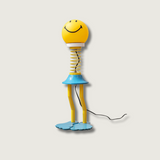 Modern Spring Table Lamp  Yellow Smiley Design - Product showcase