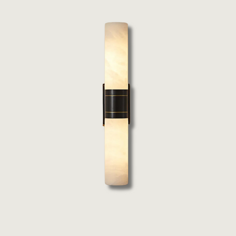 Modern Marble Wall Light  Copper Accent Strip Design - Product showcase