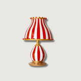 Striped Table Lamp  Red White Circus Design - Product showcase