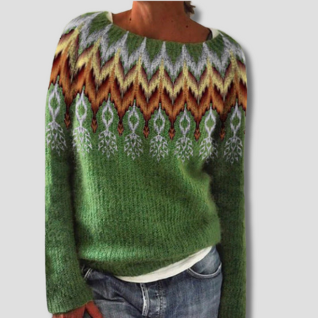 Nordic Winter Sweater  Icelandic Fair Isle Pattern - Product showcase