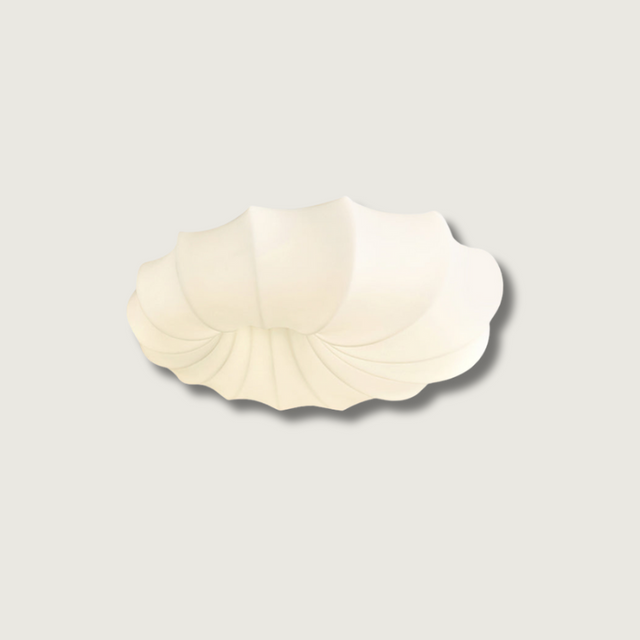 Modern Shell Ceiling Light  Sculpted Wave Design - Product showcase