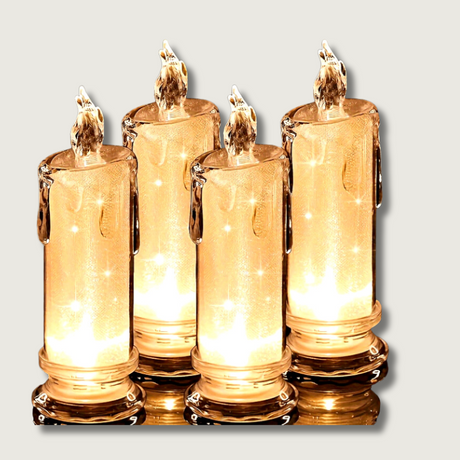 LED Flameless Candles  Warm White Ambient Light Set - Product showcase