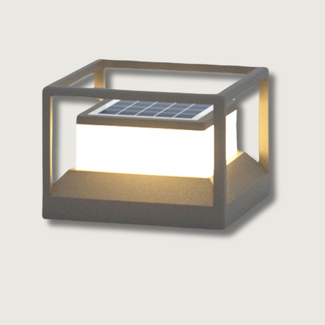 Solar Terrace Light  Modern Cube Frame Design - Product showcase