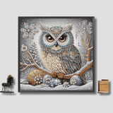 Winter Owl Diamond Art  Crystal Snowflake Design - Product showcase