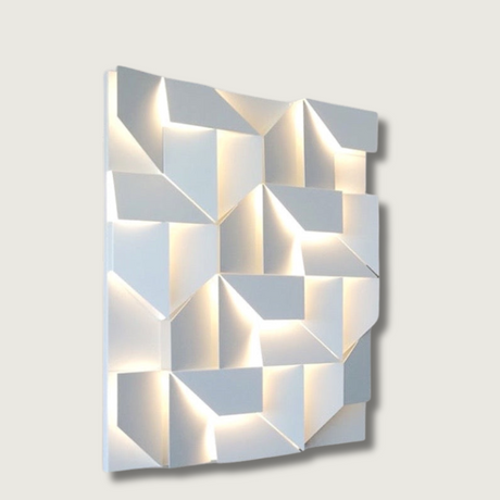 Modern 3D Wall Light  Geometric LED Panel Design - Product showcase