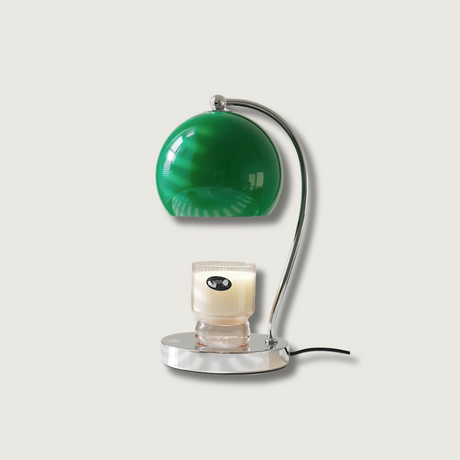 Modern Table Lamp  Glass Dome with Candle Platform - Product showcase