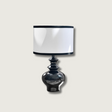 Ceramic Table Lamp  Black Base White Shade Design - Product showcase