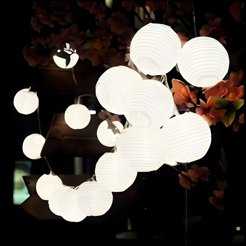 Solar String Lights Outdoor  Multicolor LED Lantern Chain - Product detail 4