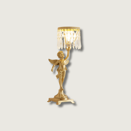 Baroque Table Lamp  Crystal Prism Angel Design - Product showcase