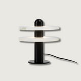 Modern Alabaster Table Lamp  Dual Ring Design - Product showcase