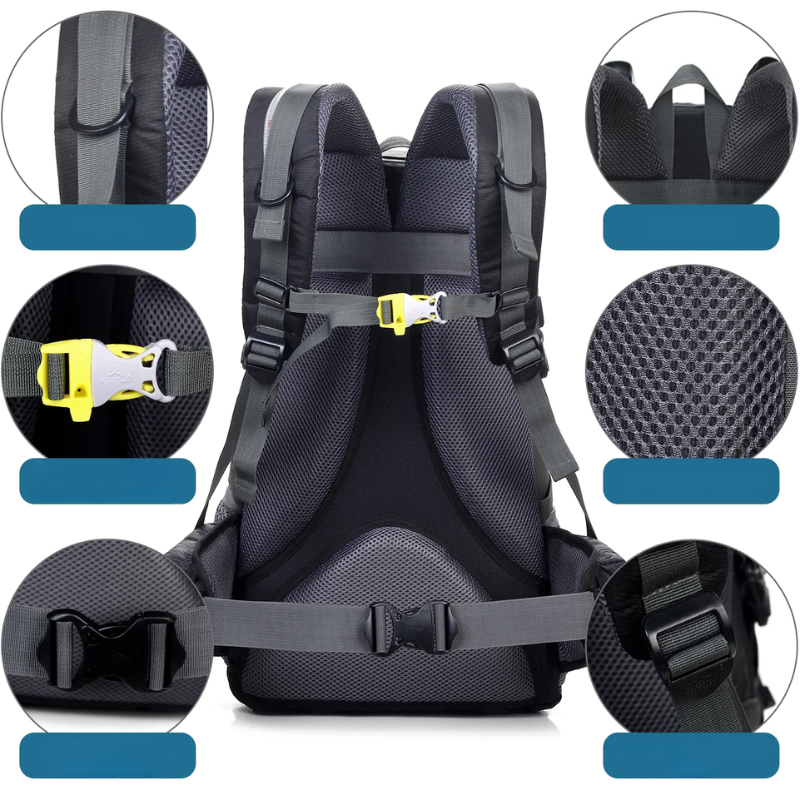 Outdoor Hiking Backpack  40L Waterproof Storage With Ergonomic Design - Product detail 4