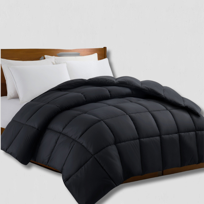 Lightweight Down Alternative Comforter  All-Season Square Quilted Design - Product showcase