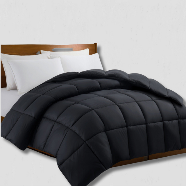 Lightweight Down Alternative Comforter  All-Season Square Quilted Design - Product showcase