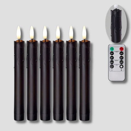 LED Taper Candles Set  Remote Control Flameless Lighting - Product showcase