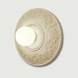 Vintage Ceiling Light  Ornate Floral Relief Pattern - Product showcase