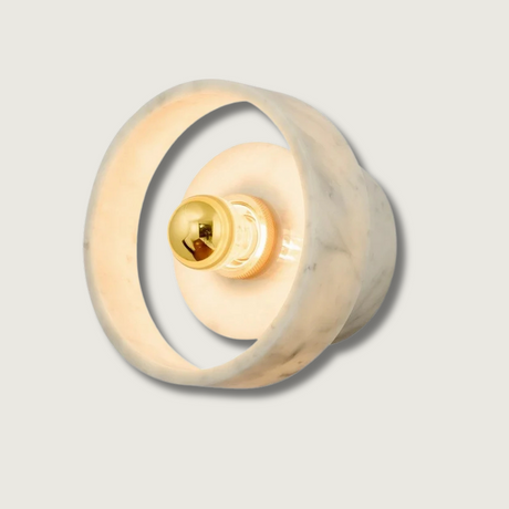 Modern Marble Wall Light  Natural Stone Circle Design - Product showcase