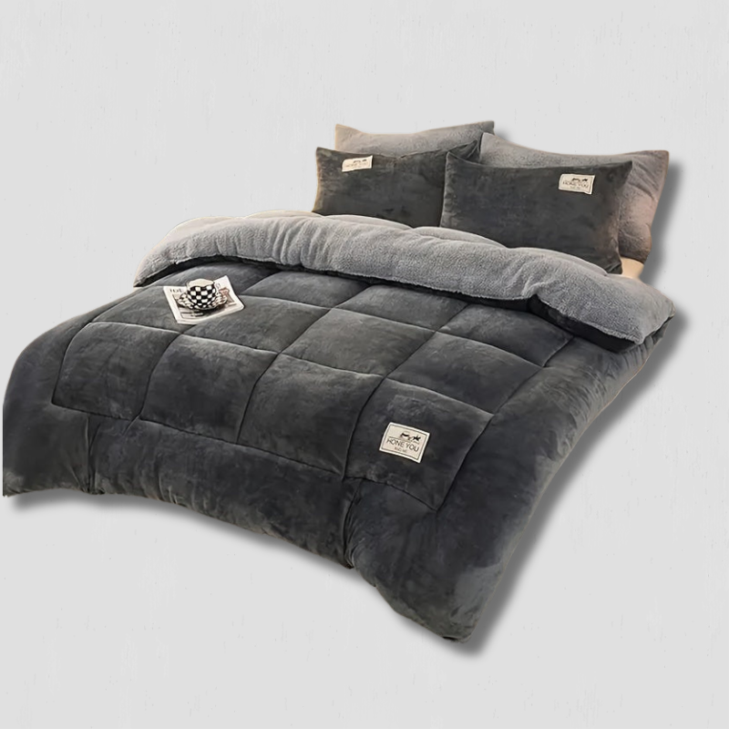 Plush Bedding Set  Quilted Winter Duvet Cover - Product showcase