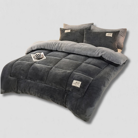 Plush Bedding Set  Quilted Winter Duvet Cover - Product showcase