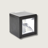 Modern Outdoor Wall Light  Solar Powered Cube Design - Product showcase