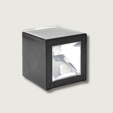 Modern Outdoor Wall Light  Solar Powered Cube Design - Product showcase