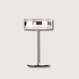 Modern Table Lamp  Clear Acrylic Cylinder Design - Product showcase