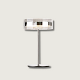 Modern Table Lamp  Clear Acrylic Cylinder Design - Product showcase