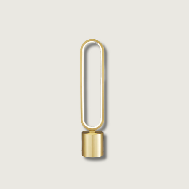 Modern LED Table Lamp  Brass Oval Ring Design - Product showcase