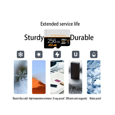 High Capacity Memory Card  256GB Pro A2 4K Storage - Product showcase