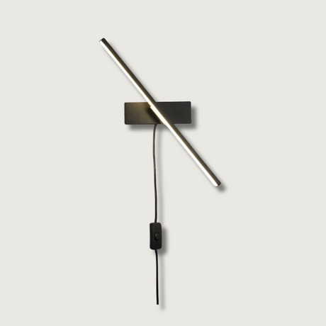 Minimalist Wall Light  LED Aluminum Sconce With Plug - Product showcase