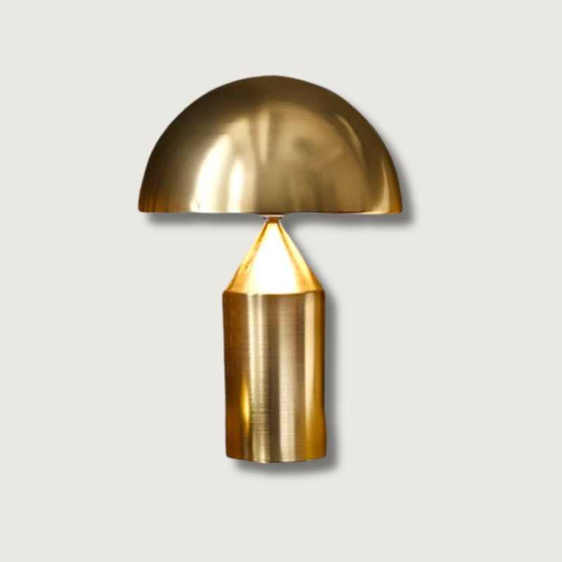Modern Touch Table Lamp  Brushed Gold Dome Design - Product showcase