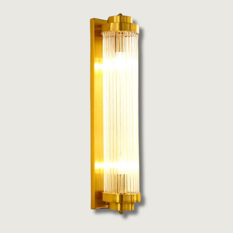 Art Deco Wall Sconce  Gold Crystal Glass Rod Design - Product showcase