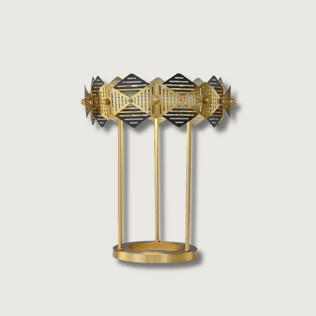 Modern Table Lamp  Gold Diamond Metal Shade Design - Product showcase