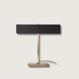 Modern Table Lamp  Metal Base with Black Shade - Product showcase