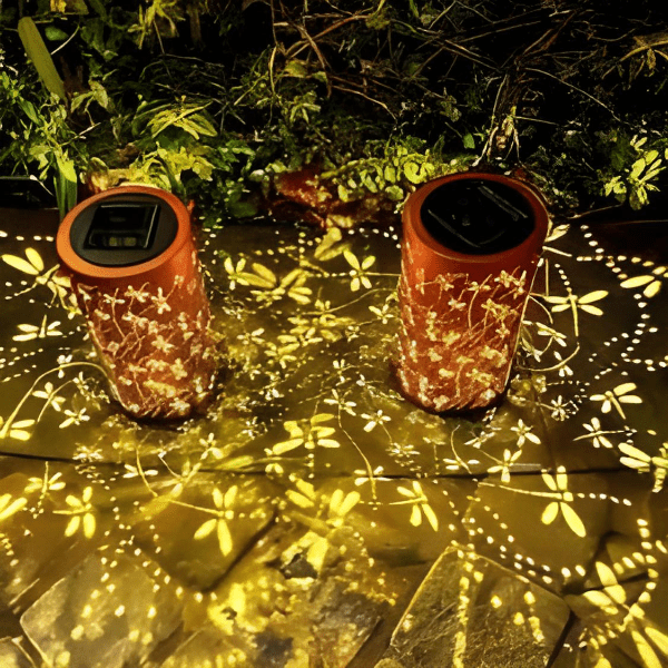Solar Garden Lantern  Dragonfly Pattern Light Projector - Product detail 5