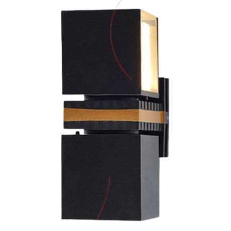 Modern Outdoor Wall Light  Black Metal Adjustable Sconce - Product showcase