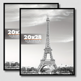 Modern Picture Frame Set  Black Gallery Style 20x28 Frames - Product showcase