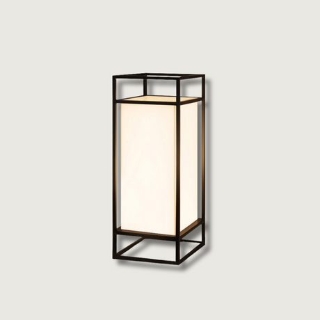 Modern Outdoor Floor Lamp  Black Frame Waterproof Design - Product showcase