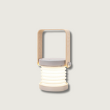 Portable Table Lamp  Honeycomb Design with Wooden Handle - Product showcase
