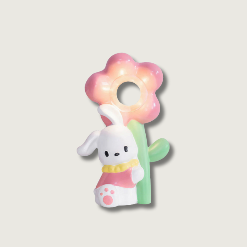 Kids Bunny Table Lamp  Flower Nightlight Design - Product showcase