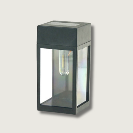 Modern Garden Wall Lamp  Solar Powered Glass Panel Design - Product showcase