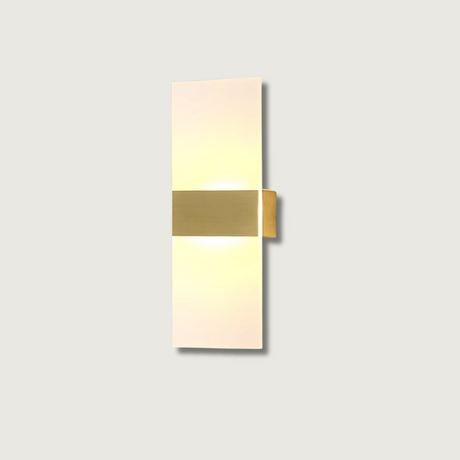 Modern LED Wall Sconce  Brushed Gold Metal Accent - Product showcase