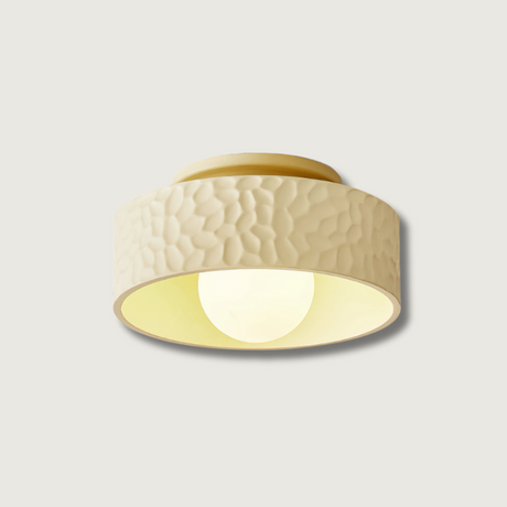 Modern Ceiling Light  Textured White Glass Shade - Product showcase