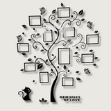 Family Photo Tree Wall Decal  3D Acrylic Frame Display - Product showcase
