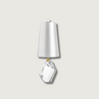 Crystal Table Lamp  Geometric Glass Base with White Shade - Product showcase