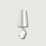 Crystal Table Lamp  Geometric Glass Base with White Shade - Product showcase