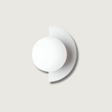 Modern Circular Wall Light  Minimalist White LED Sconce - Product showcase